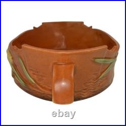 Roseville Freesia Brown 1945 Vintage Art Pottery Ceramic Console Bowl 468-12 Roseville Freesia Brown 1945 Vintage Art Pottery Ceramic Console Bowl 468-12