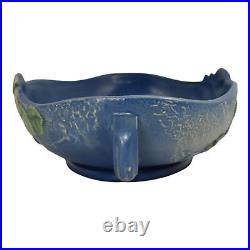 Roseville Fuchsia Blue 1938 Vintage Art Pottery Ceramic Console Bowl 353-14