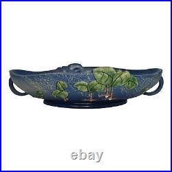 Roseville Fuchsia Blue 1938 Vintage Art Pottery Ceramic Console Bowl 353-14