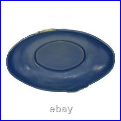 Roseville Fuchsia Blue 1938 Vintage Art Pottery Ceramic Console Bowl 353-14