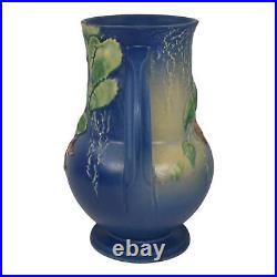 Roseville Fuchsia Blue 1938 Vintage Art Pottery Ceramic Flower Vase 898-8