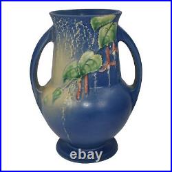 Roseville Fuchsia Blue 1938 Vintage Art Pottery Ceramic Flower Vase 898-8