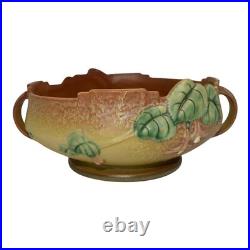 Roseville Fuchsia Brown 1938 Vintage Art Pottery Ceramic Console Bowl 350-8