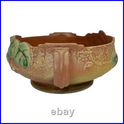 Roseville Fuchsia Brown 1938 Vintage Art Pottery Ceramic Console Bowl 350-8
