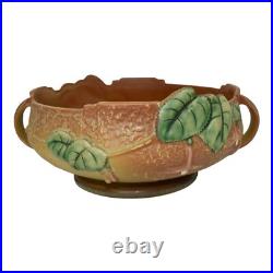 Roseville Fuchsia Brown 1938 Vintage Art Pottery Ceramic Console Bowl 350-8