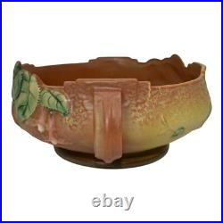 Roseville Fuchsia Brown 1938 Vintage Art Pottery Ceramic Console Bowl 350-8