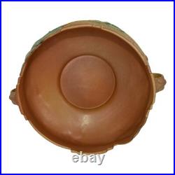 Roseville Fuchsia Brown 1938 Vintage Art Pottery Ceramic Console Bowl 350-8