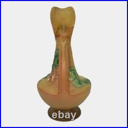 Roseville Fuchsia Brown 1938 Vintage Art Pottery Ceramic Pitcher Ewer 902-10