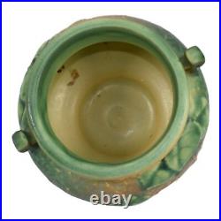 Roseville Fuschia Green 1938 Art Pottery Ceramic Jardiniere Planter 645-3