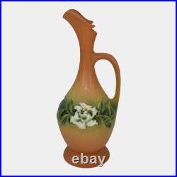 Roseville Gardenia Tan 1950 Mid Century Modern Art Pottery Ceramic Ewer 617-10