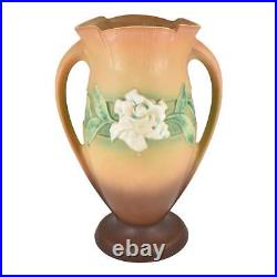 Roseville Gardenia Tan 1950 Mid Century Modern Art Pottery Ceramic Vase 689-14