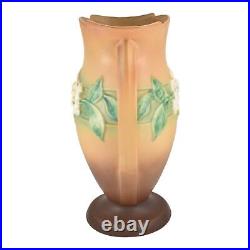 Roseville Gardenia Tan 1950 Mid Century Modern Art Pottery Ceramic Vase 689-14