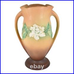 Roseville Gardenia Tan 1950 Mid Century Modern Art Pottery Ceramic Vase 689-14