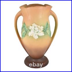 Roseville Gardenia Tan 1950 Mid Century Modern Art Pottery Ceramic Vase 689-14