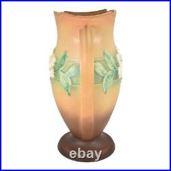 Roseville Gardenia Tan 1950 Mid Century Modern Art Pottery Ceramic Vase 689-14