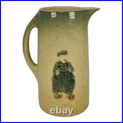 Roseville Holland Brown Green 1916 Vintage Art Pottery Ceramic Pitcher 2