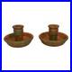 Roseville Imperial II 1930 Vintage Art Pottery Ceramic Candle Holders 1076-2
