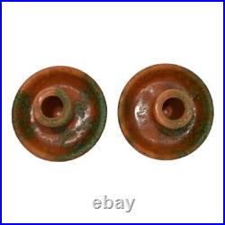 Roseville Imperial II 1930 Vintage Art Pottery Ceramic Candle Holders 1076-2