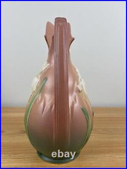 Roseville Iris Pink 1938 Vintage Art Pottery Ceramic Pitcher Ewer 926-10