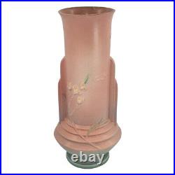 Roseville Ixia 1937 Vintage Art Deco Pottery Pink Ceramic Floor Vase 865-15