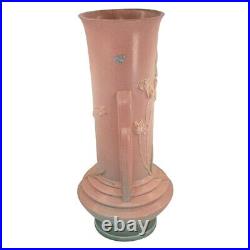 Roseville Ixia 1937 Vintage Art Deco Pottery Pink Ceramic Floor Vase 865-15