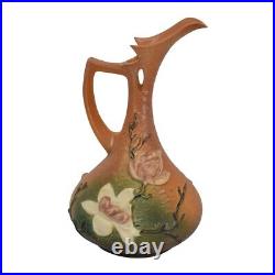 Roseville Magnolia 1943 Vintage Art Pottery Brown Ceramic Ewer 15-15