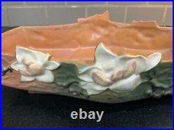 Roseville Magnolia Brown 1943 Vintage Art Pottery Ceramic Console Bowl 451-12