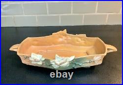 Roseville Magnolia Brown 1943 Vintage Art Pottery Ceramic Console Bowl 451-12