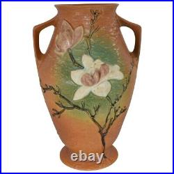 Roseville Magnolia Brown 1943 Vintage Art Pottery Ceramic Vase 97-14