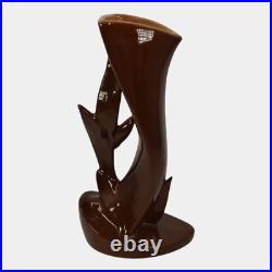 Roseville Mayfair Brown 1952 Vintage Art Pottery Ceramic Vase 1004-9