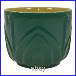 Roseville Mayfair Green 1952 Mid Century Modern Art Pottery Ceramic Bowl 1110-4