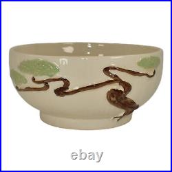 Roseville Ming Tree White 1949 Mid Century Modern Art Pottery Ceramic Bowl 527-9