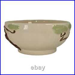 Roseville Ming Tree White 1949 Mid Century Modern Art Pottery Ceramic Bowl 527-9