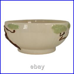 Roseville Ming Tree White 1949 Mid Century Modern Art Pottery Ceramic Bowl 527-9