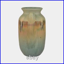 Roseville Montacello Green 1931 Vintage Art Pottery Ceramic Vase 563-8