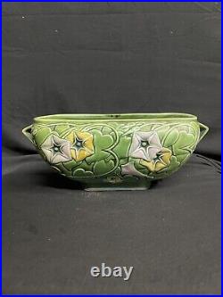 Roseville Morning Glory 1935 Vintage Art Pottery Green Ceramic Bowl