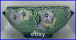 Roseville Morning Glory 1935 Vintage Art Pottery Green Ceramic Bowl 12 Planter