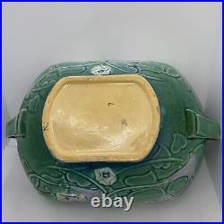 Roseville Morning Glory 1935 Vintage Art Pottery Green Ceramic Bowl 12 Planter