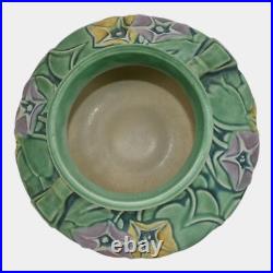 Roseville Morning Glory Green 1935 Vintage Art Pottery Ceramic Bowl Vase 268-4