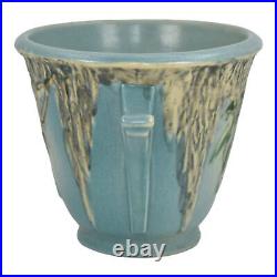 Roseville Moss Blue 1936 Vintage Art Pottery Ceramic Flower Pot Planter 637-5