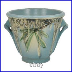 Roseville Moss Blue 1936 Vintage Art Pottery Ceramic Flower Pot Planter 637-5