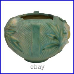 Roseville Peony Green 1942 Mid Century Modern Art Pottery Ceramic Bowl 427-4