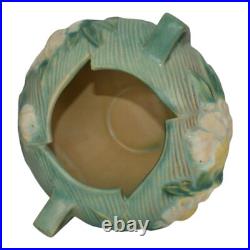 Roseville Peony Green 1942 Mid Century Modern Art Pottery Ceramic Bowl 427-4