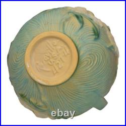 Roseville Peony Green 1942 Mid Century Modern Art Pottery Ceramic Bowl 427-4