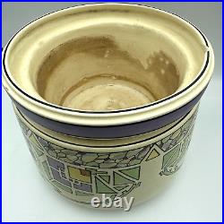 Roseville Persian Creamware Art Nouveau Pottery Ceramic Jardiniere with Liner