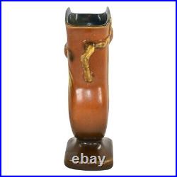 Roseville Pine Cone 1936 Vintage Art Pottery Brown Ceramic Vase 121-7