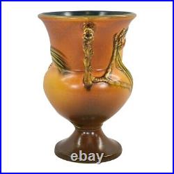 Roseville Pine Cone 1953 Vintage Art Deco Pottery Brown Ceramic Bowl 428-8