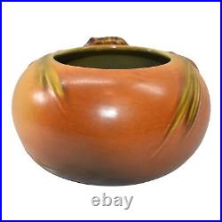 Roseville Pine Cone Brown 1936 Vintage Art Pottery Ceramic Bowl 278-4