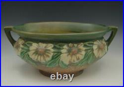 Roseville Pottery 1928 Arts And Crafts Dahlrose Jardiniere Bowl Oval Handled