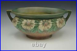 Roseville Pottery 1928 Arts And Crafts Dahlrose Jardiniere Bowl Oval Handled